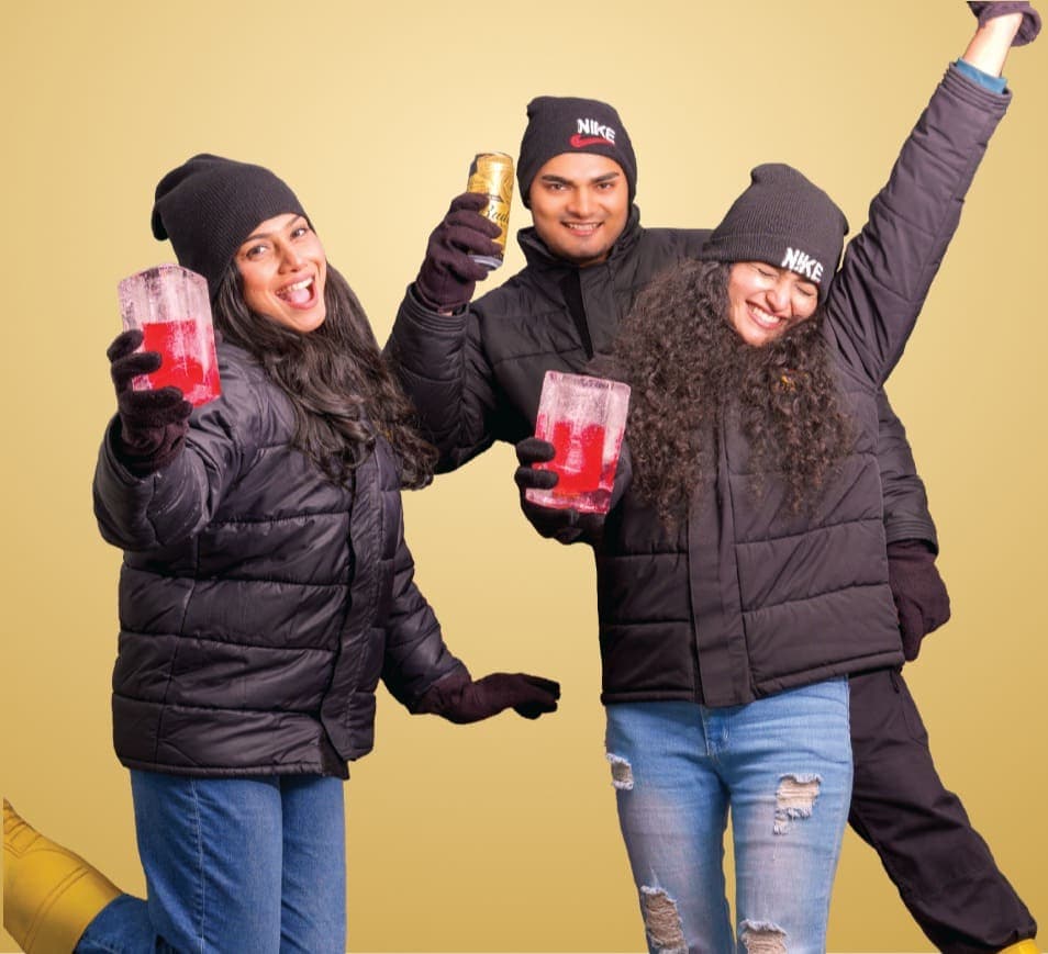 Drinks In Real Ice Glass